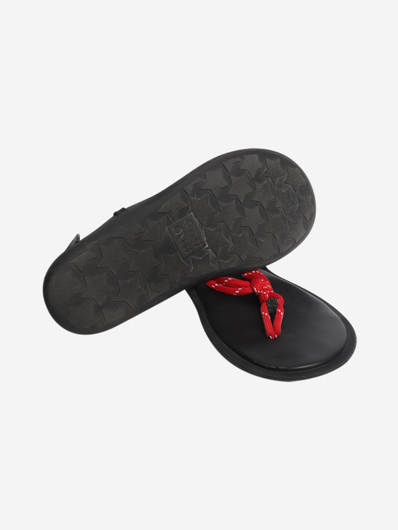 Black and red rope sandals - size EU 39 Flat Sandals Miu Miu 