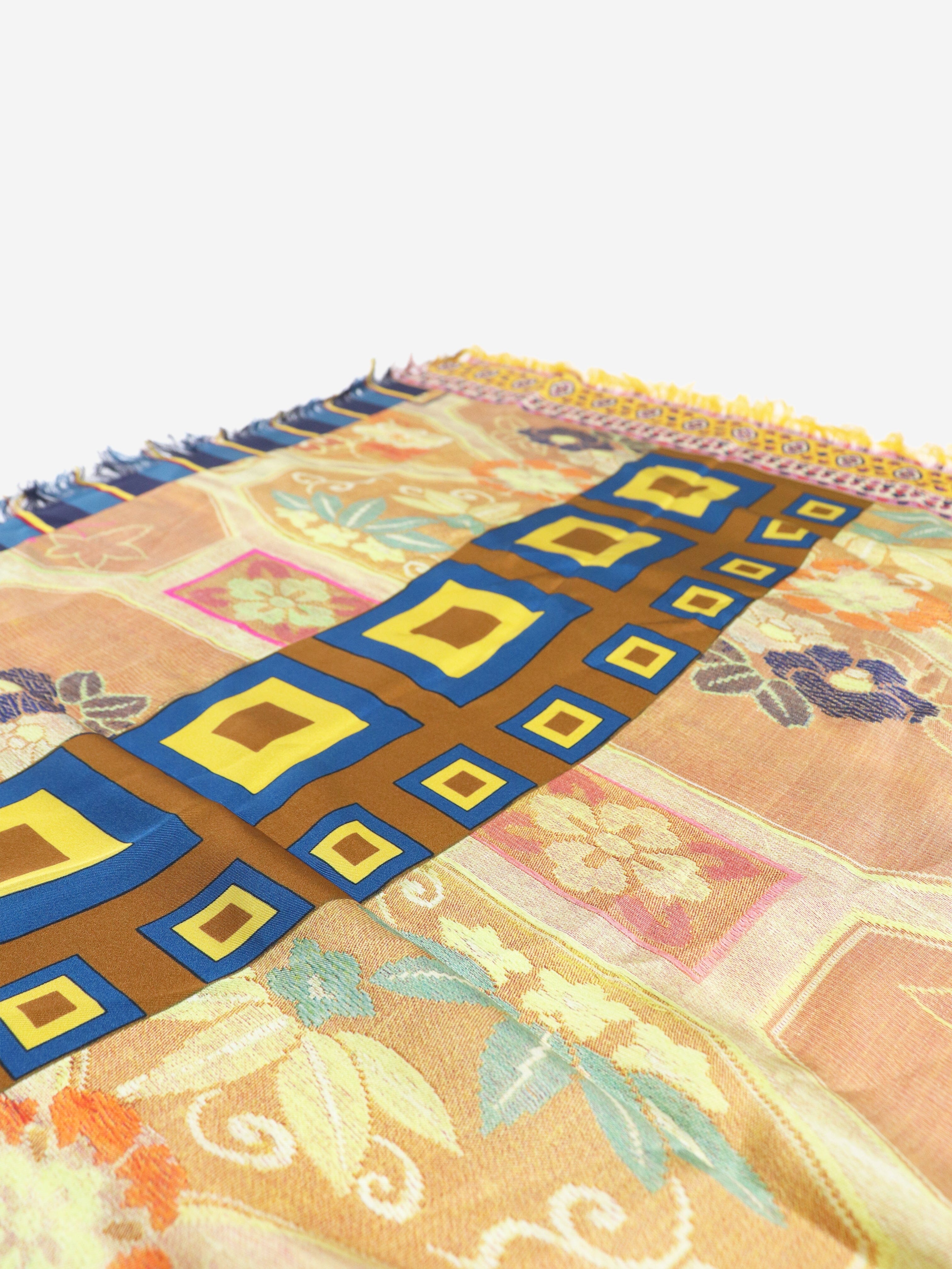 Mustard Aloeuw silk scarf Scarves Pierre-Louis Mascia 
