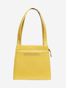 Chanel Mustard vintage 1997 embroidered shoulder bag