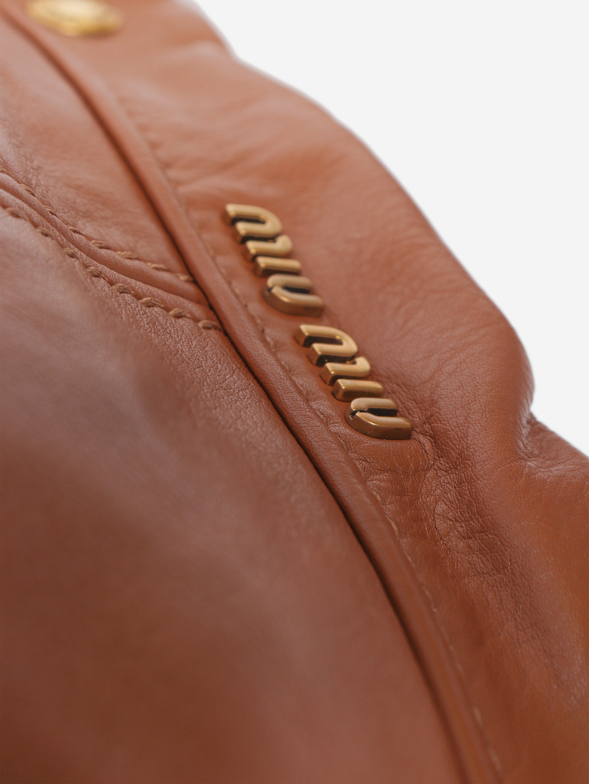 Brown leather hobo bag