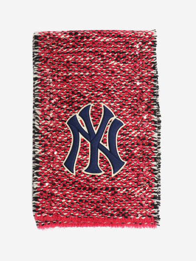 NY Yankees pink sequin knit scarf Scarves Gucci 