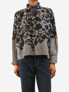 Black gingham blouse - size XS Tops mii 