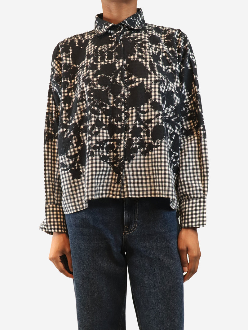 Black gingham blouse - size XS Tops mii 