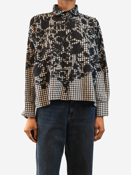Black gingham blouse - size XS product image