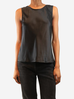 Black silk shell top - size S Tops Anna Valentine 