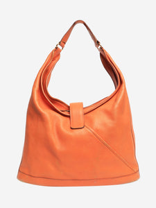 Hermes Orange Vintage Lock Hobo Gulliver bag