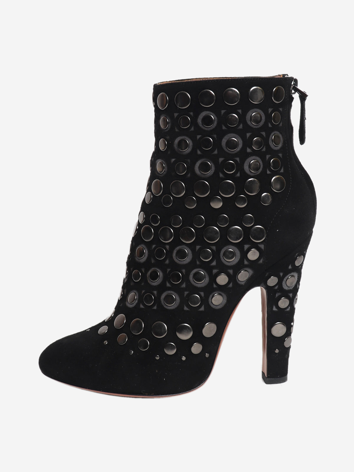 Black suede studded ankle boots - EU 39.5
