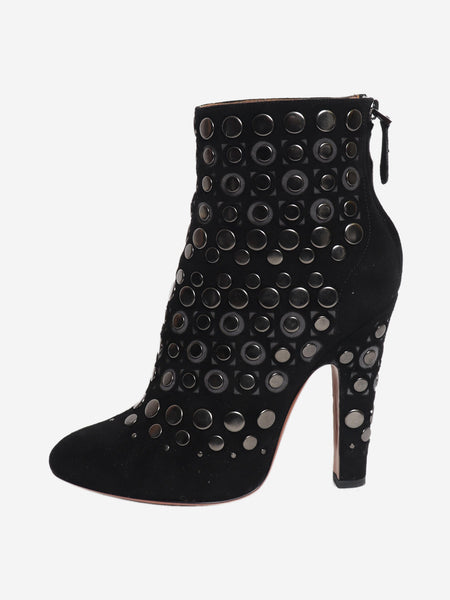 Black suede studded ankle boots - EU 39.5 product image