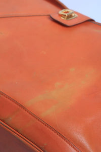 Hermes Orange Vintage Lock Hobo Gulliver bag