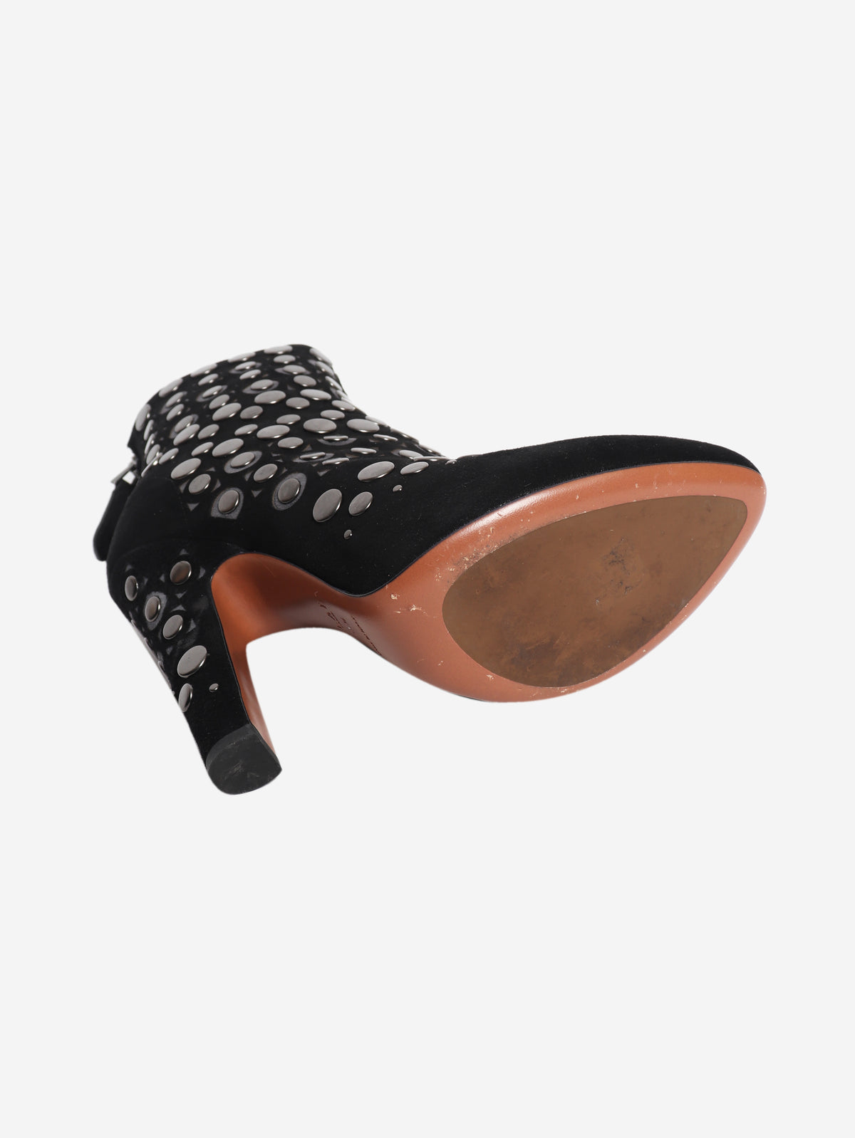 Black suede studded ankle boots - EU 39.5