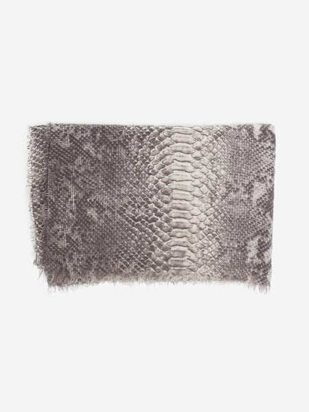 Grey large snake-print scarf product image