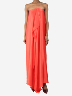 Red silk maxi dress - size UK 8 Dresses Bernadette 