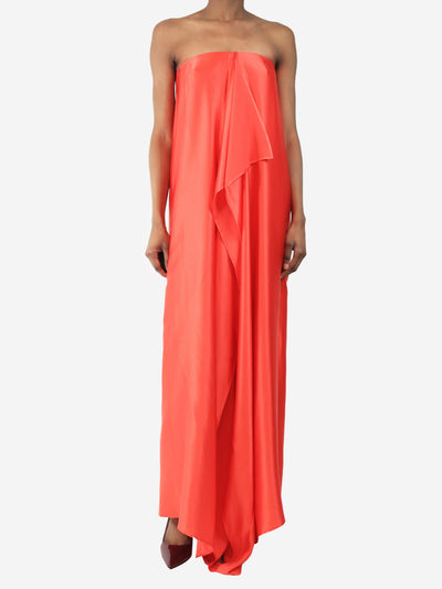 Red silk maxi dress - size UK 8 Dresses Bernadette 