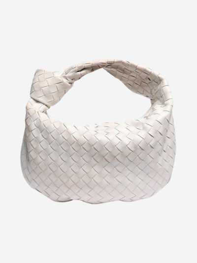 White large Intrecciato lambskin Jodie bag Top Handle Bags Bottega Veneta 