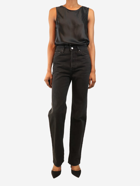 Black classic cut straight-leg jeans - size UK 8 alternate image