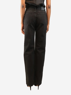 Black classic cut straight-leg jeans - size UK 8