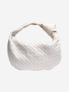 Bottega Veneta White large Intrecciato lambskin Jodie bag