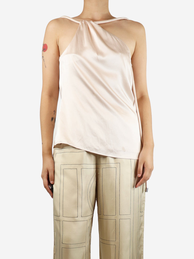 Light silk one shoulder top