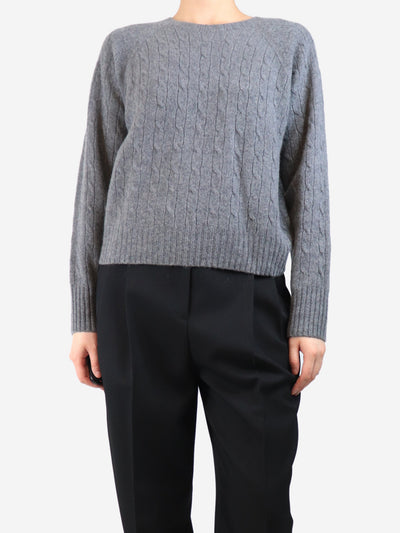 Grey cable-knit jumper - size UK 10 Knitwear Margaret Howell 