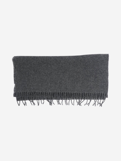 Dark grey classic wool scarf Scarves Toteme 