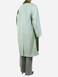 Dries Van Noten Light blue and green printed coat - size S