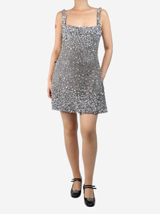 Clio Peppiatt Silver Midas embellished mini dress - size L