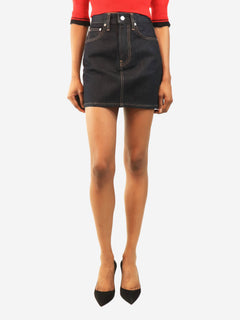 Indigo denim mini skirt - size UK 6 Skirts Helmut Lang 