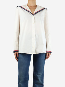 Moschino Boutique White sailor shirt - size UK 14