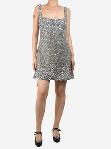Clio Peppiatt Silver Midas embellished mini dress - size L