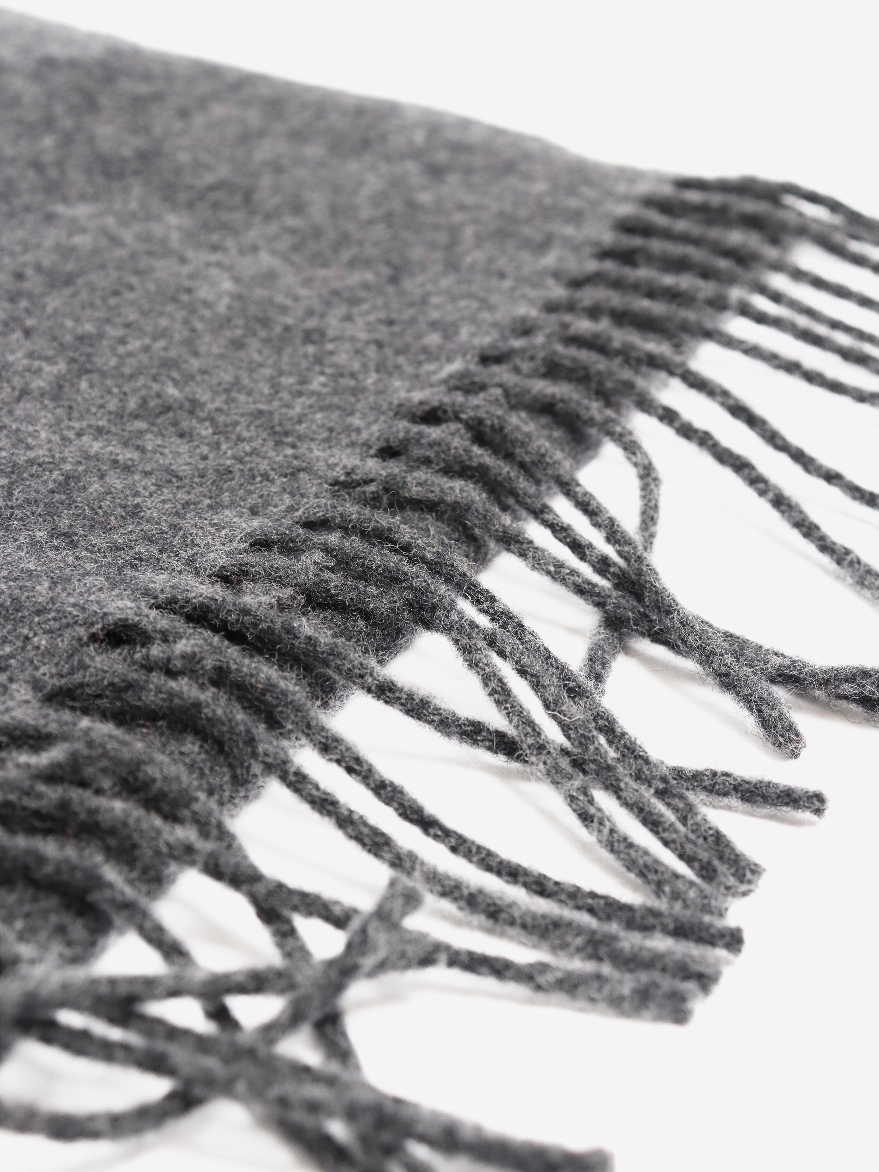 Dark grey classic wool scarf Scarves Toteme 