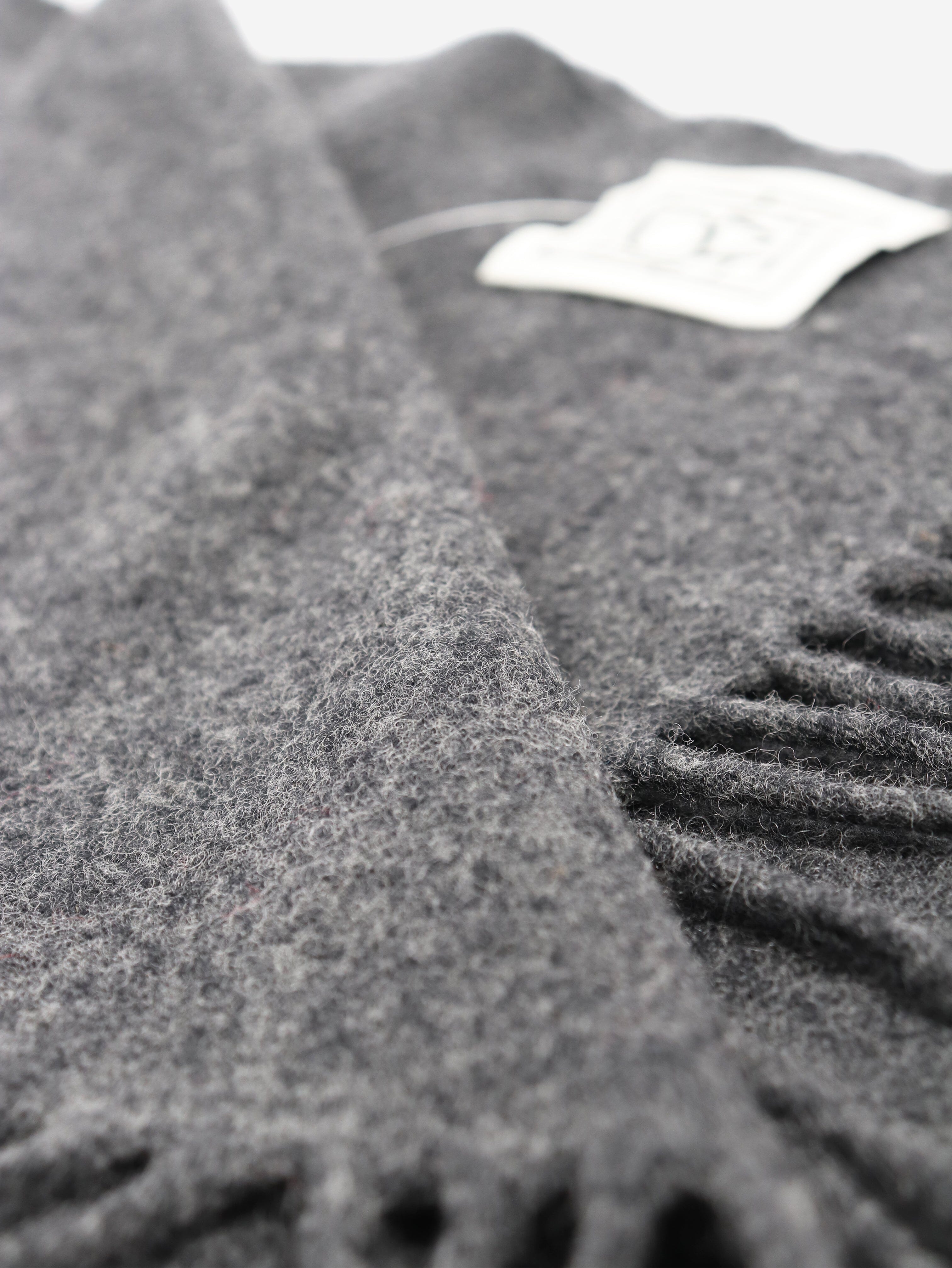 Dark grey classic wool scarf Scarves Toteme 