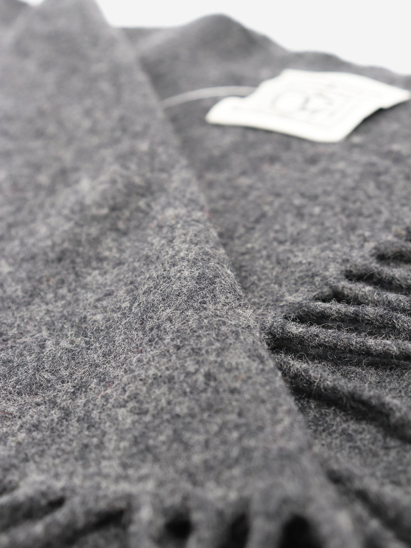 Dark grey classic wool scarf Scarves Toteme 