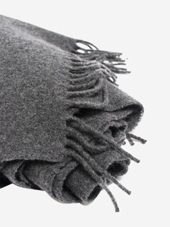 Dark grey classic wool scarf Scarves Toteme 