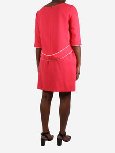 Goat Pink wool crepe dress - size UK 12
