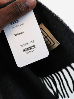 Dark grey classic wool scarf Scarves Toteme 