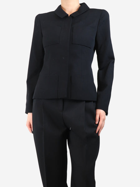 Black tailored wool jacket - size UK 12 product image