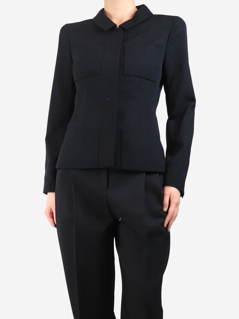 Black tailored wool jacket - size UK 12 Coats & Jackets Chanel 