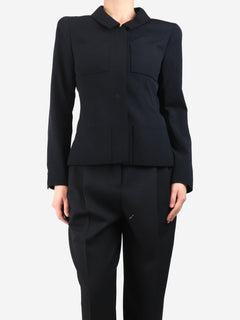 Black tailored wool jacket - size UK 12 Coats & Jackets Chanel 