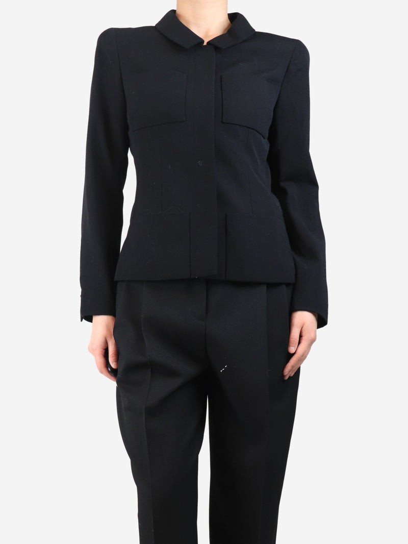 Black tailored wool jacket - size UK 12 Coats & Jackets Chanel 