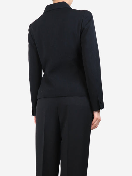 Black tailored wool jacket - size UK 12 alternate image