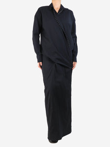 Y Project Black hook and eye shirt dress - size UK 8