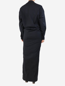 Y Project Black hook and eye shirt dress - size UK 8