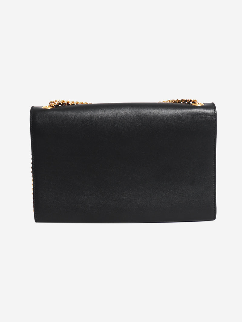 Kate black leather cross-body tassel bag