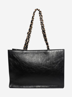 Black 2020 crinkled leather GST tote bag Tote Bags Chanel 