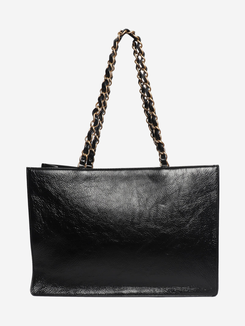 Black 2020 crinkled leather GST tote bag Tote Bags Chanel 