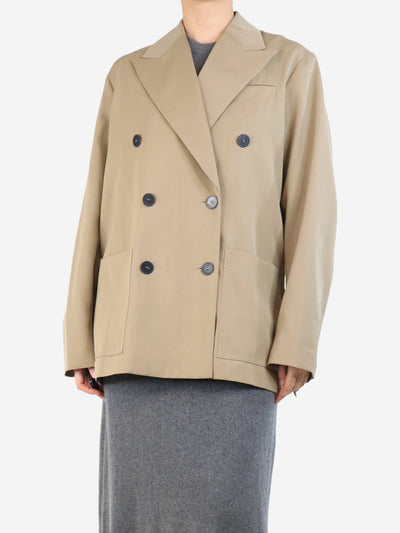 Neutral double-breasted jacket - size UK 10 Coats & Jackets Sofie D'Hoore 