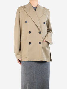 Sofie D'Hoore Neutral double-breasted jacket - size UK 10