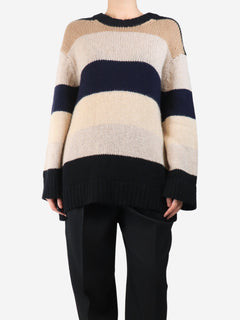 Neutral and black cashmere oversized jumper - size XS Knitwear Khaite 