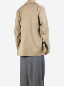 Sofie D'Hoore Neutral double-breasted jacket - size UK 10