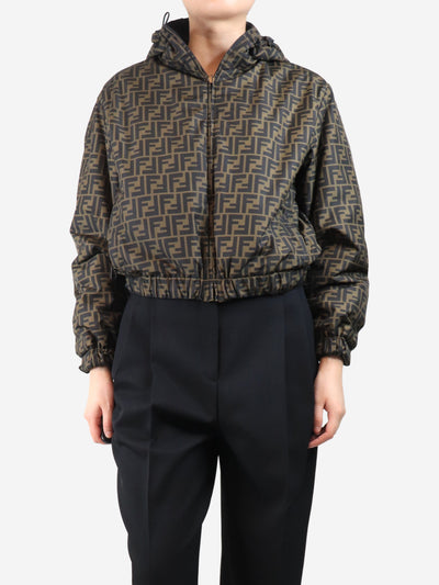 Brown reversible monogram windbreaker jacket - size S Coats & Jackets Fendi 